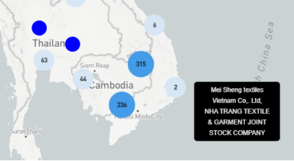 Map View Of Thailand and Cambodia